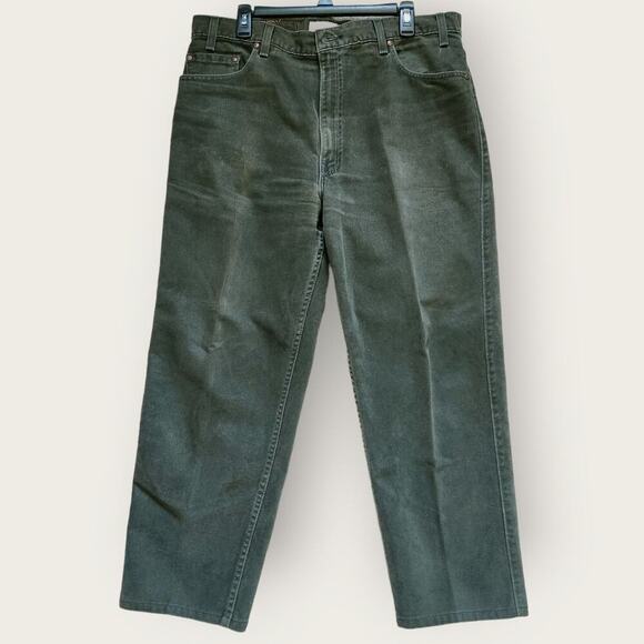 Levi Strauss VTG 540 Relaxed Fit Green Denim Straight Jeans Mens Sz 38x29 - Picture 1 of 7
